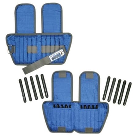 Fabrication Enterprises Fabrication Enterprises 10-3332-2 10 lbs Cando Adjustable Ankle Weight; Blue - 2 Each 10-3332-2